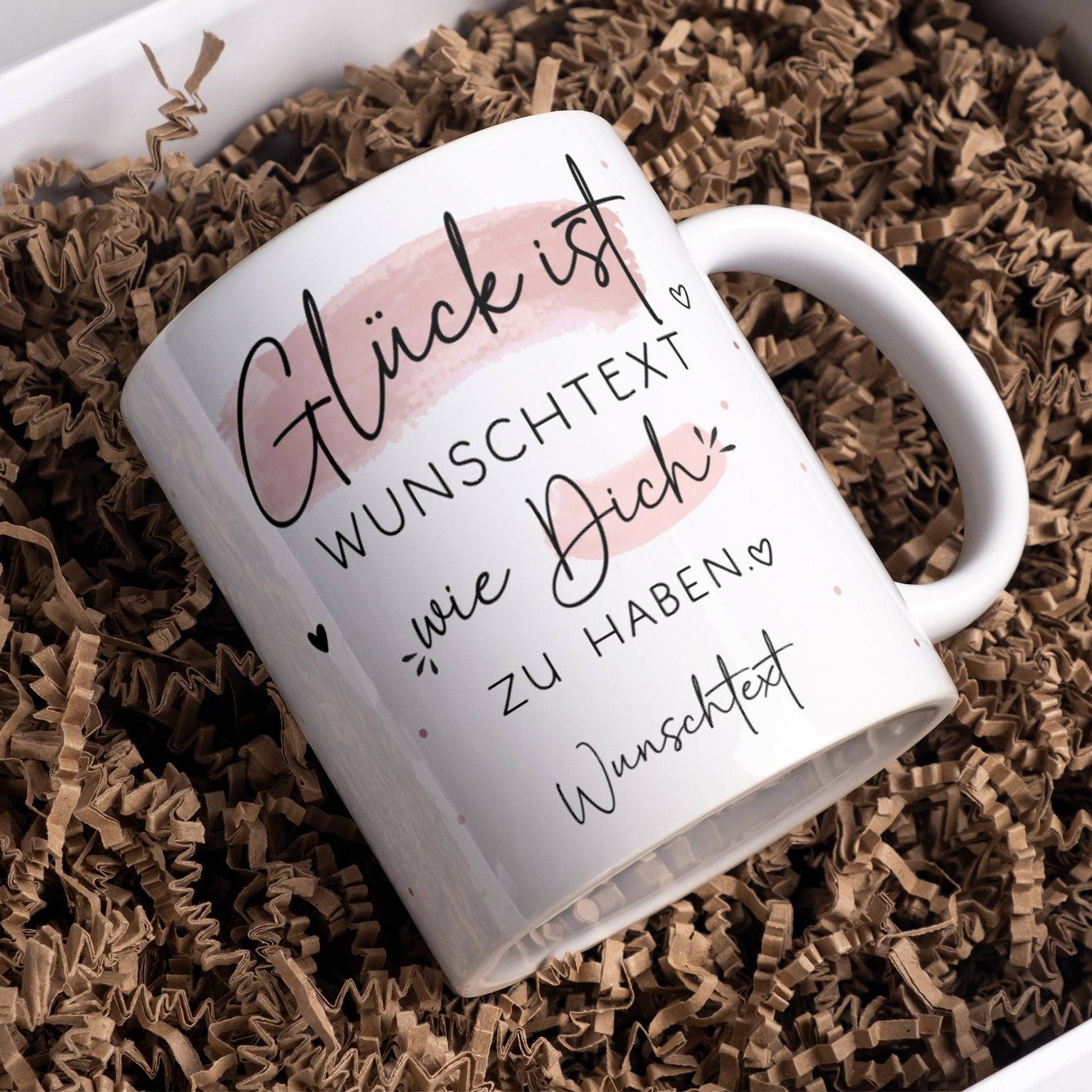 Personalisierte Tasse Namen – Glück ist eine HEBAMME wie dich zu haben - Geschenk zum Geburtstag, Ostern, Weihnachten -Wunschnamen  kleinebuchstaben   