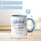 Personalisierte Tasse Tagesvater Name mit Spruch "Glück ist einen Tagesvater wie dich zu haben" zum Geburtstag, Geschenk, Ostern, Weihnachtsgeschenk  kleinebuchstaben   