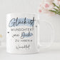 Personalisierte Tasse "Glück ist..." - Tasse komplett mit Wunschtext und Wunschname. Zum Geburtstag, Vatertag, Ostern, Weihnachten  kleinebuchstaben   