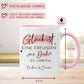 Personalisierte Tasse – Glück ist eine FREUNDIN wie dich zu haben - Geschenk zum Geburtstag, Ostern, Weihnachten -Wunschnamen  kleinebuchstaben   