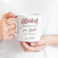 Handgefertigte Personalisierte "Glück ist..." - Tasse komplett mit Wunschtext und Wunschname. Zum Geburtstag, Muttertag, Ostern, Weihnachten  kleinebuchstaben   