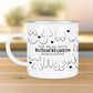 Personalisierte Busenfreundin Emaille Tasse Becher mit eigenen Namen oder Wunschnamen | Für die beste Freundin - BFF - liebste Freundin  kleinebuchstaben   