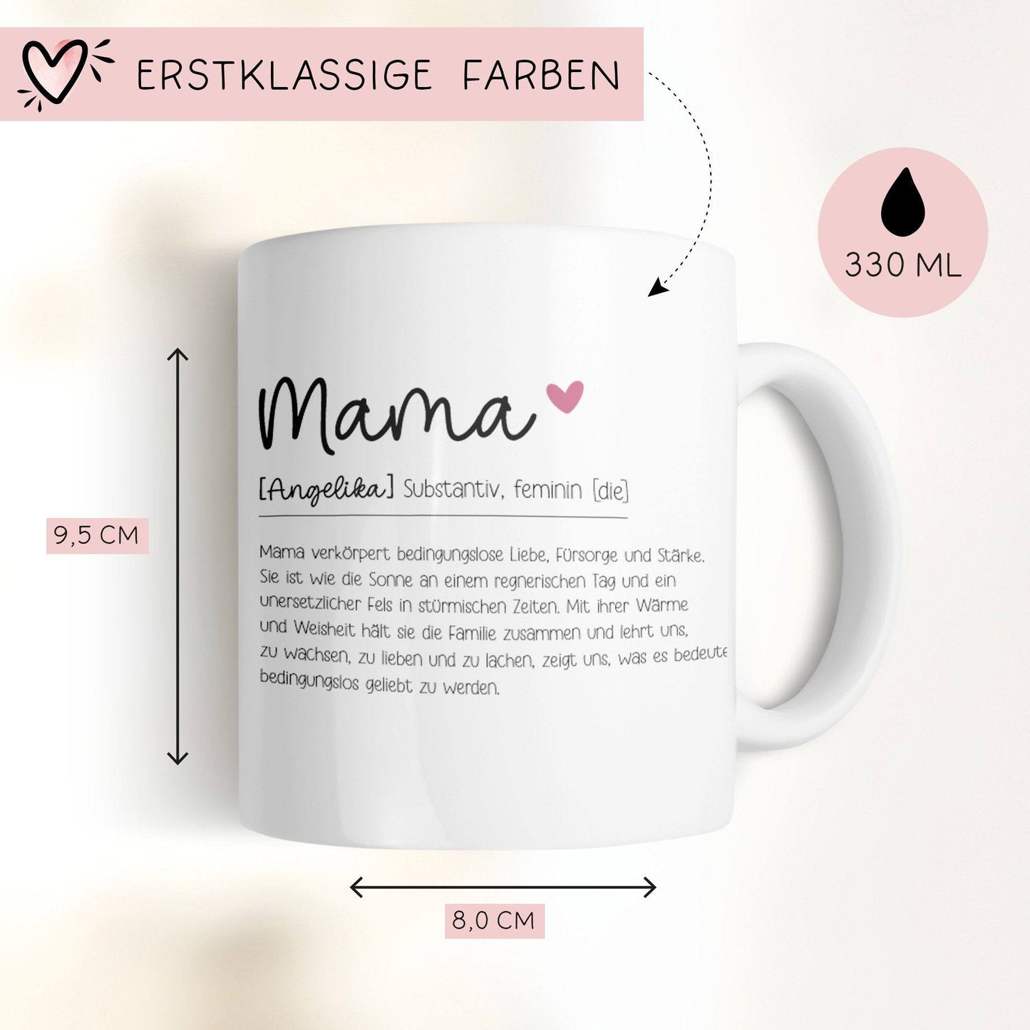 Tasse MAMA | Mutter | Definition | Muttertag | Geschenk | Spruch | Kaffeetasse | Geburtstag | Dankeschön | Duden | Bedanken | Wörterbuch  kleinebuchstaben   