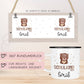 Schulanfang Schulkind 2024 Emaille-Tasse - personalisierte Kindertasse mit Namen und Bär-Motiv - perfektes Einschulungsgeschenk  kleinebuchstaben   