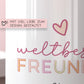 Weltbeste Freundin Tasse mit Namen - Geschenk personalisiert -  für die beste Freundin BFF zum Geburtstag - Weihnachten - Freundschaft  kleinebuchstaben   