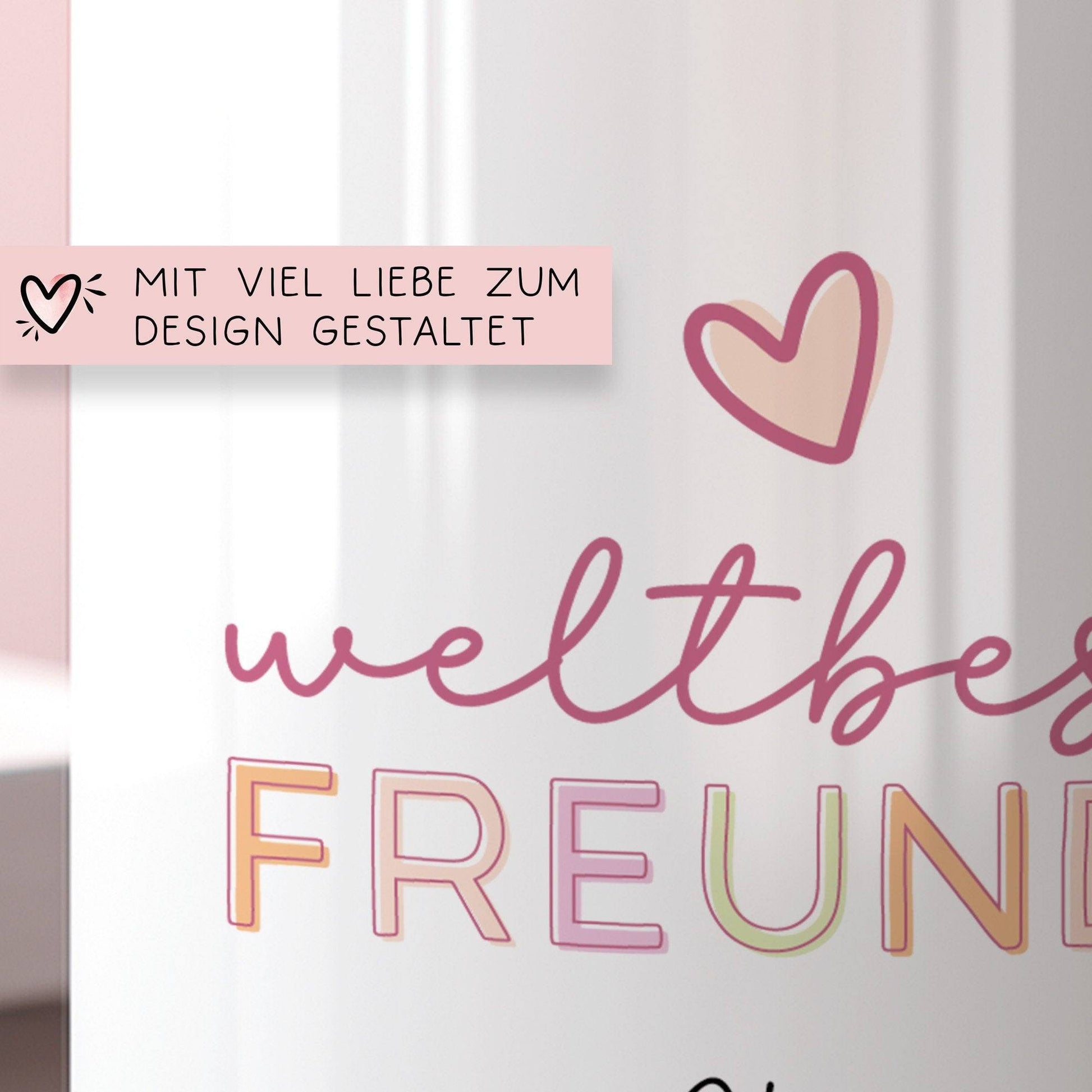 Weltbeste Freundin Tasse mit Namen - Geschenk personalisiert -  für die beste Freundin BFF zum Geburtstag - Weihnachten - Freundschaft  kleinebuchstaben   