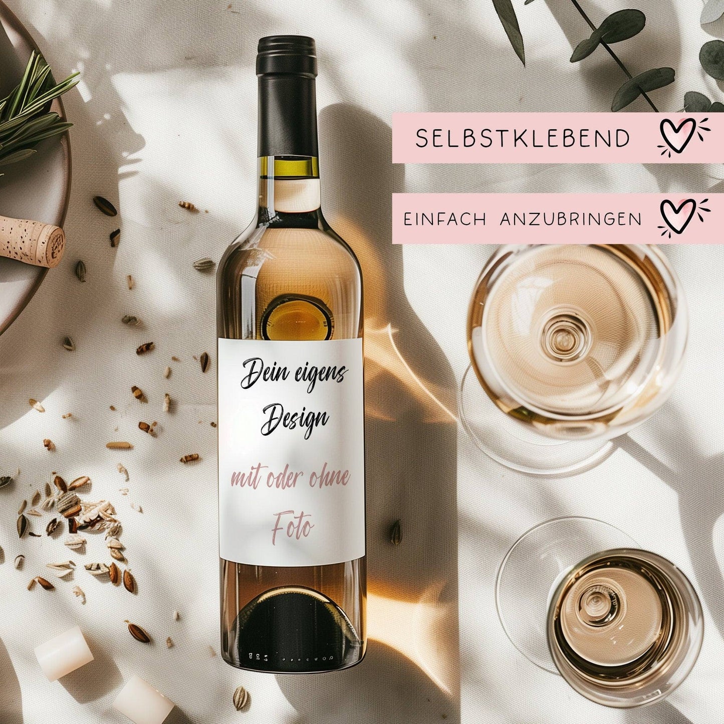 Weinflaschen Etikett nach deinen Vorgaben - eigenes Design - Personalisiertes Wein Flaschen Etikett | Rubbellos Weinetikett Weihnachten  kleinebuchstaben   