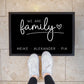 Fußmatte Personalisiert Namen Fussmatte und Schmutzfangmatte Türmatte Teppich Geschenk Hochzeit Familie  Herzlich Willkommen Moin Name  kleinebuchstaben We are Family 60x40 cm 