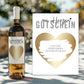 Gutschein "von Herzen" Weinflaschen-Etikett | Personalisiertes Wein Flaschen Etikett | Rubbellos Weinetikett Weihnachten - Gold  kleinebuchstaben   