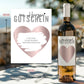 Gutschein "von Herzen" Weinflaschen-Etikett | Personalisiertes Wein Flaschen Etikett | Rubbellos Weinetikett Weihnachten - Rosa  kleinebuchstaben   