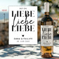 Weinlabel | Hochzeitsgeschenk | Auf die Liebe Liebe Liebe | Wein Flaschen Etikett | Personalisiert mit Namen und Datum | Geschenk Brautpaar  kleinebuchstaben   