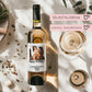 Personalisiertes - Weinetikett Geburtstags-Flaschenetikett "Happy Birthday" mit Foto & Namen - Geschenk zum Geburtstag - schwarz  kleinebuchstaben   