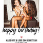 Personalisiertes - Weinetikett Geburtstags-Flaschenetikett "Happy Birthday" mit Foto & Namen - Geschenk zum Geburtstag - schwarz  kleinebuchstaben   