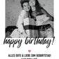 Personalisiertes - Weinetikett Geburtstags-Flaschenetikett "Happy Birthday" mit Foto & Namen - Schwarz  kleinebuchstaben   