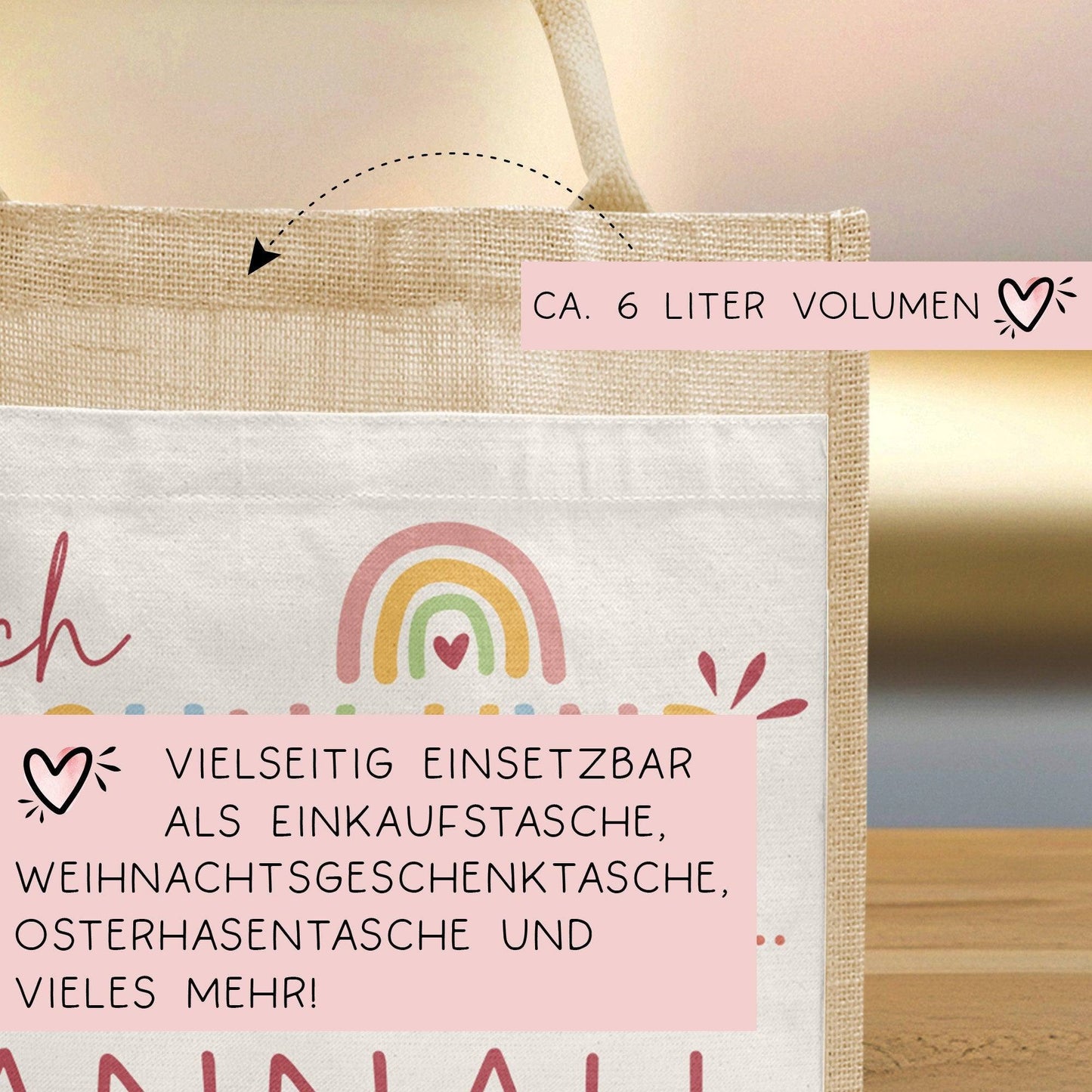 Endlich Schulkind 2024 personalisiert mit Namen Schultasche, Geschenk Einschulung, personalisierte Jutetasche, Einschulungsgeschenk  kleinebuchstaben   