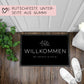 Personalisierte Fußmatte - Herzlich Willkommen - Fussmatte mit Wunschnamen oder Familiennamen | 60 x 40 cm | Geschenkidee zum Umzug & Einzug  kleinebuchstaben   