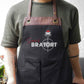 Grillschürze personalisiert für Männer mit Name Kunstleder Applikation zum Geburtstag - Geschenk Weihnachten Baumwollschürze, Küchenschürze  kleinebuchstaben Bratort  