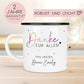 Abschiedsgeschenk Erzieherin Geschenk Abschiedsgeschenk Lehrerin Dankeschön Geschenk Tasse - Danke für alles - Emaille Tasse Becher  kleinebuchstaben   