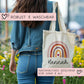 Regenbogen Rosa Orange Stofftasche Tasche Kinder-Beutel mit Namen als Sporttasche, Wechselwäsche, Tragetasche - Kita, Schule & Kindergarten  kleinebuchstaben   