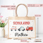 RTW Polizeiwagen Feuerwehr Krankenwagen Schulkind Tasche Wunschnamen | 100% Jute | Geschenk Einschulung | Schultüte personalisiert | Schule  kleinebuchstaben   