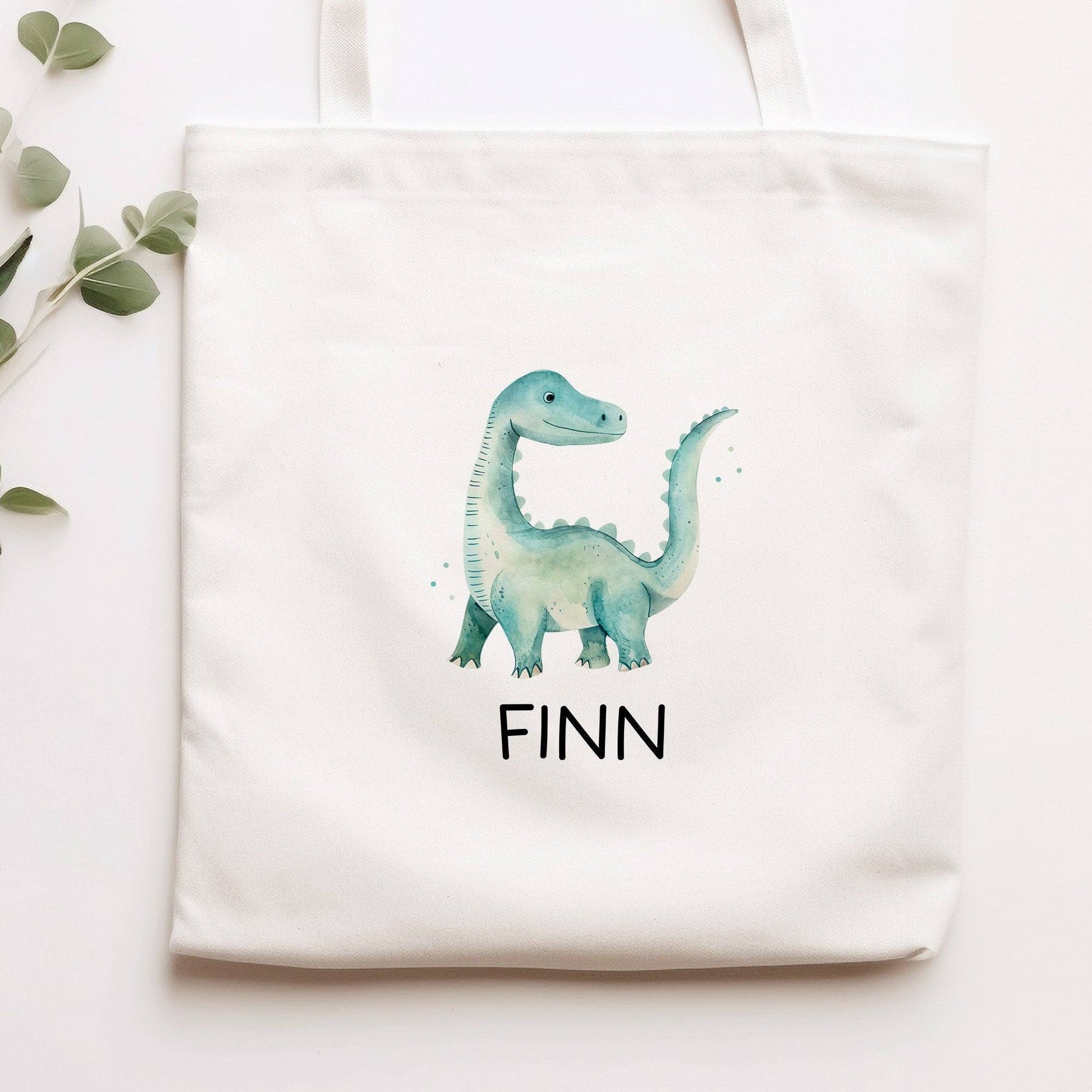 Kinder-Beutel Stoffbeutel Dinosaurier Dino Wunschname Stofftasche Tasche personalisiert als Sporttasche, Wechselwäsche, Schule, Kindergarten  kleinebuchstaben Dinosaurier 5 Stofftasche 