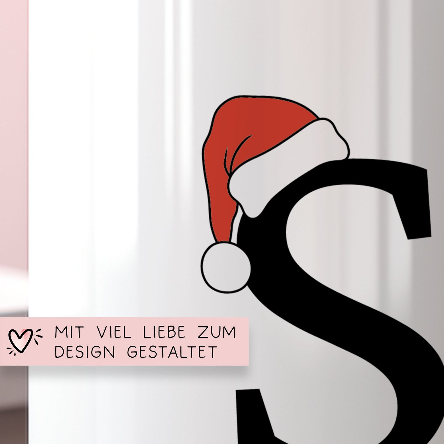 Personalisierte Keramik Tasse Weihnachten Nikolaus - Monogramm - Anfangsbuchstabe - Frohe Weihnachten - Merry Christmas - Glühwein - Becher  kleinebuchstaben   