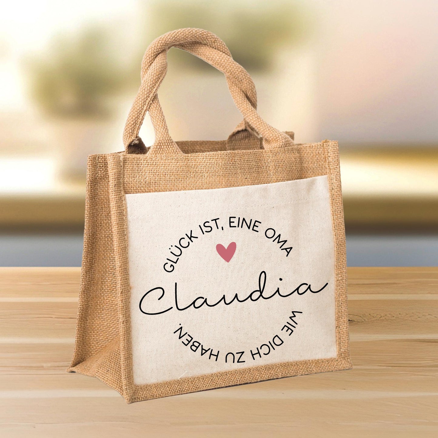 Personalisierte Jutetasche Glück ist eine Oma wie dich zu haben | Markttasche | Geschenk | Individuelle Geschenke | Shopper | Weihnachten  kleinebuchstaben   