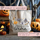 Halloween Stofftasche Personalisiert - Süßes oder Saures - Jutebeutel - Jutetasche - Tragetasche für Kinder für Süßigkeiten - Tasche Beutel  kleinebuchstaben   