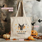 Halloween Jutetasche Personalisiert - Fledermaus - Süßigkeitentasche - Stofftasche - Jutebeutel - Tragetasche für Kinder für Süßigkeiten  kleinebuchstaben   