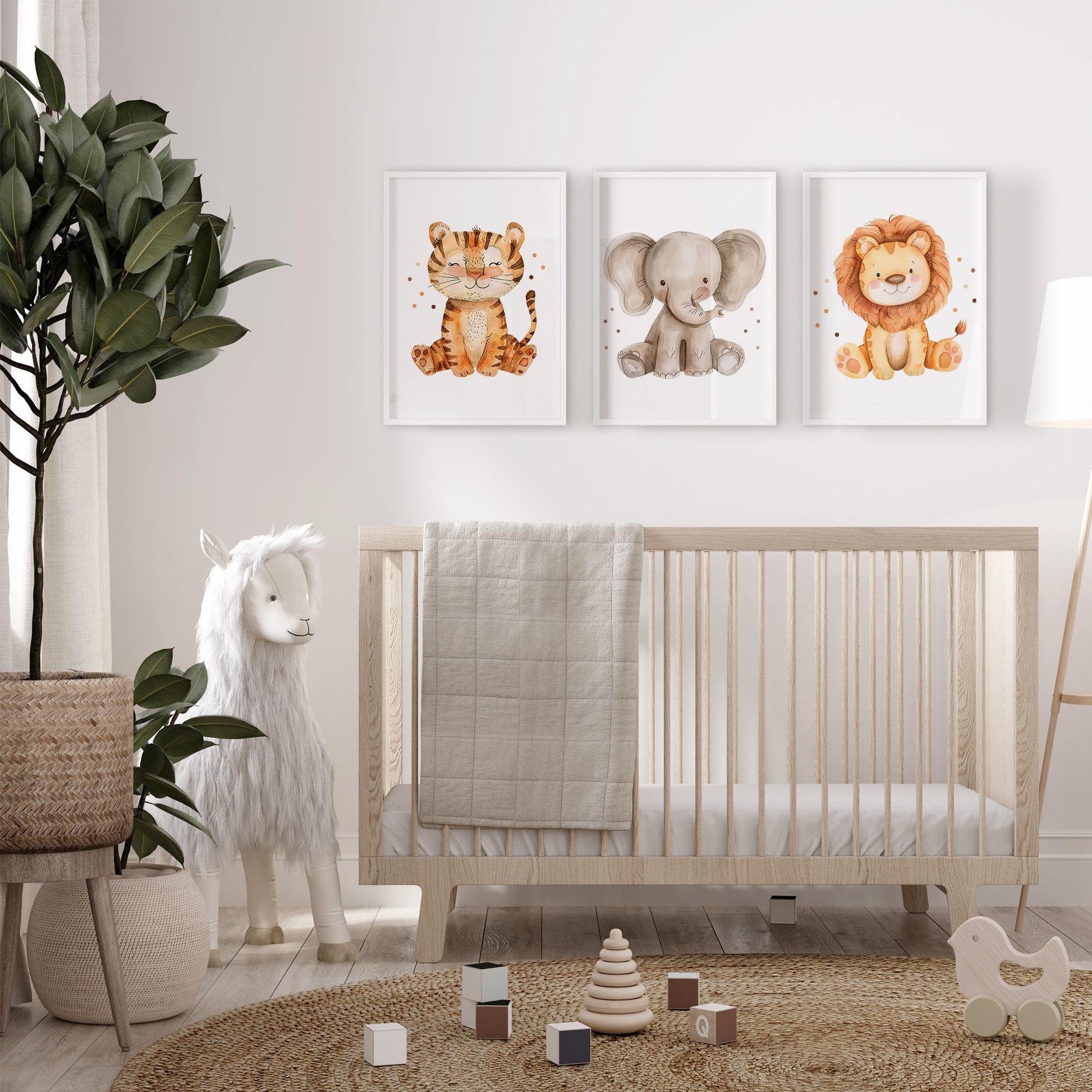 DIN A4 Poster mit Namen Tiger - Personalisiert mit od. ohne Namen für Kinderzimmer -Namensposter - Geschenkidee. Geschenk - Wanddeko Jungen  kleinebuchstaben   