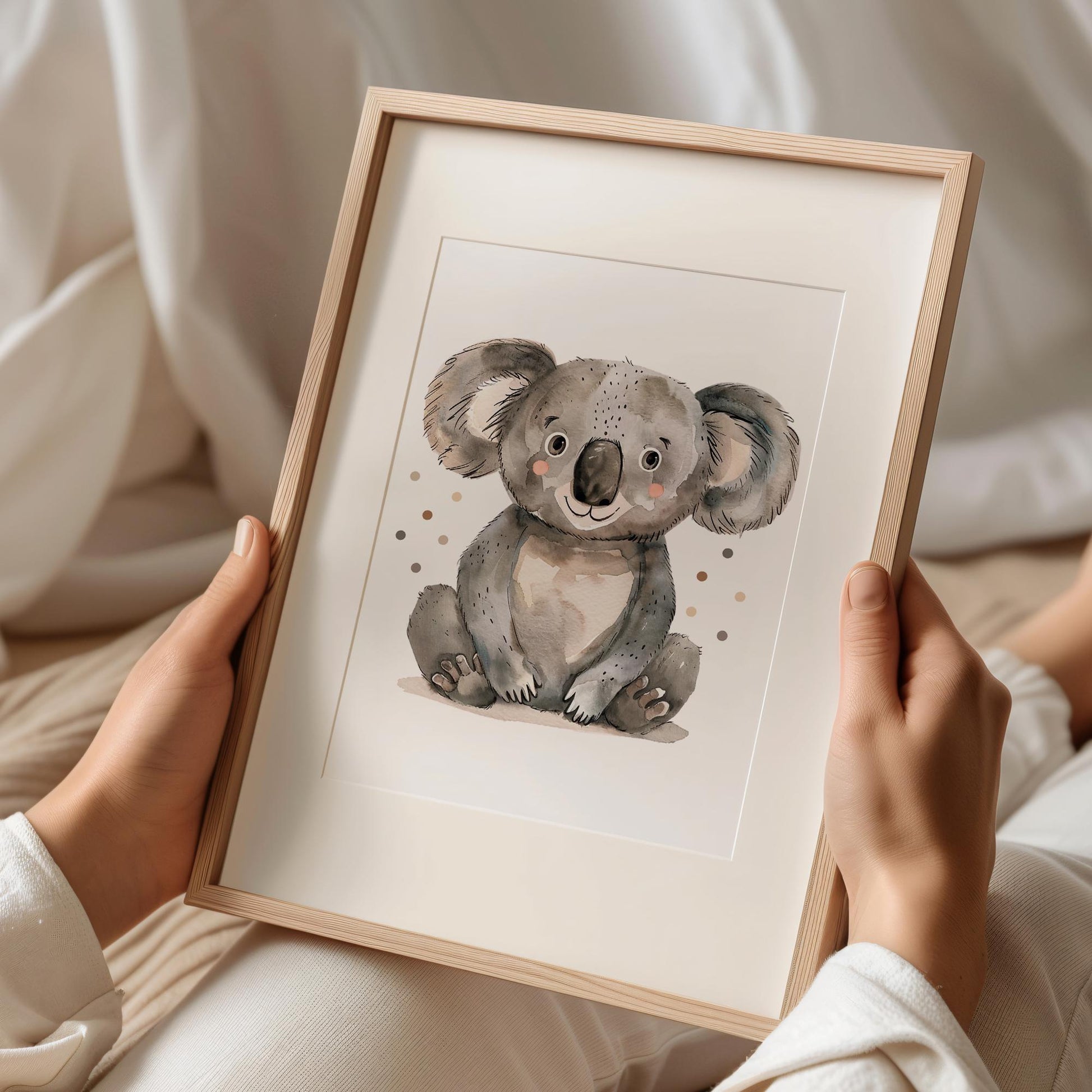 Koala DIN A4 Poster mit Namen - Personalisiert mit od. ohne Namen für Kinderzimmer -Namensposter - Geschenkidee. Geschenk - Wanddeko Jungen  kleinebuchstaben   