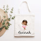 Tasche Ballerina Personalisiert Stofftasche & Name - Kinder Beutel Kindertasche mit Wunschname - Wechselwäsche - Wechselkleidung - Sport  kleinebuchstaben   