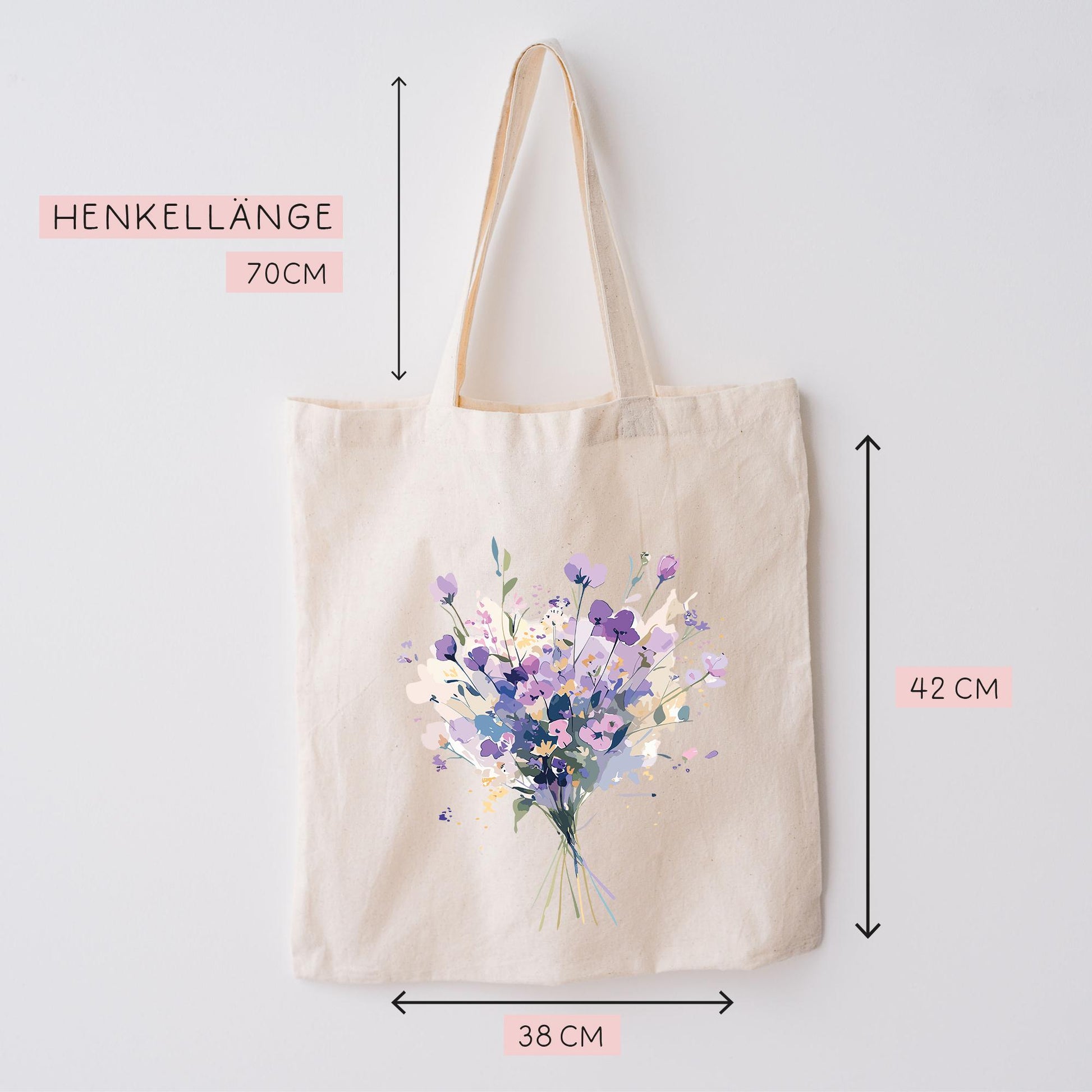 Turnbeutel Blumen Blumenstrauß  Geschenk für Frauen - Mama - Muttertag - Oma - Weihnachten - Nikolaus  - Mitbringsel statt Blumen  kleinebuchstaben   