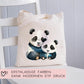 Stofftasche Pandabären Berlin Baby Zwillinge - Tasche & Name - Beutel - Wechselwäsche Jutebeutel - Kindergarten - Einkaufstasche  kleinebuchstaben   