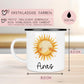 Emaille Tasse Becher Sonne Personalisiert mit Wunschnamen - Emailletasse für Kinder - Tasse personalisiert - Weihnachten - Geburtstag  kleinebuchstaben   