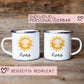 Emaille Tasse Becher Sonne Personalisiert mit Wunschnamen - Emailletasse für Kinder - Tasse personalisiert - Weihnachten - Geburtstag  kleinebuchstaben   