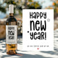 Personalisiertes Wein Etikett Gutschein Happy New Year Weinflaschen Etikett | Wunschtext Silvester | Rubbellos Weinetikett Neujahr 2025 kleinebuchstaben