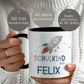 Personalisierte Tassenvorlage Schulkind 2025 Rakete - Junge & Mädchen - Einschulung - Sublimation - PNG - Geschenk - Tasse - Name - Canva kleinebuchstaben