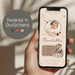 Personalisierte Digitale Geburtsanzeige Baby Neugeborenes Willkommen - Babykarte Whatsapp - Canva-Vorlage - Junge - Mädchen - Whatsapp Ecard kleinebuchstaben
