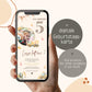 Digitale Einladung Kindergeburtstag 1 2 3 4, personalisierbare E-Card WhatsApp, Einladung Foto Mädchen, Junge, Geburtstagseinladung Vorlage kleinebuchstaben