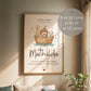 Personalisierbares Taufposter Arche Noah – Sofort-Download | Digitales Kinderzimmerbild | Format: DIN A6, A5, A3, A2, US Letter | Canva kleinebuchstaben