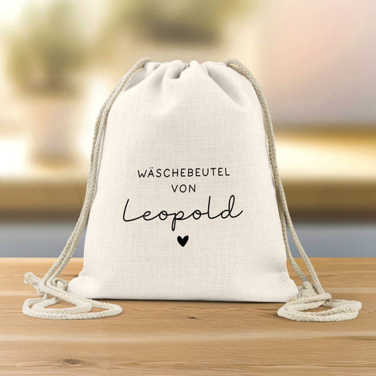 Kinder-Beutel mit Namen personalisiert. Verstellbarer Zugbänder. Kindergarten  Schule. Wechselkleidung Beutel Tasche Wäschebeutel Rucksack  kleinebuchstaben   