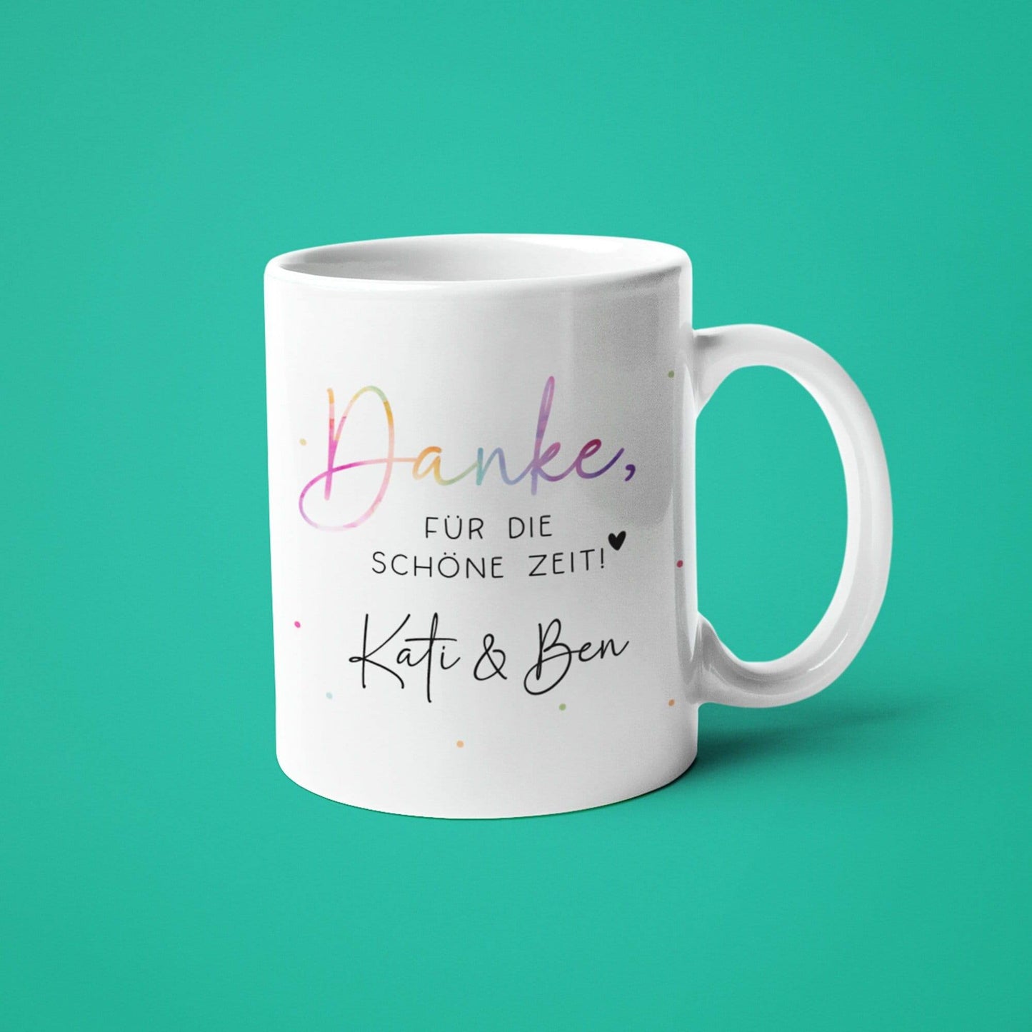 Personalisierte Tasse "Danke für die Schöne Zeit" - Geschenk zum Abschied Kollege Erzieherin Kollegin Freundin Abschiedsgeschenk Jobwechsel  kleinebuchstaben   