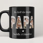 Personalisierte Foto Tasse Papa personalisiert zum Vatertag Weihnachten - Fototasse mit eigenen Bildern selbst gestalten - Geschenk - 325ml