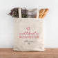 Weltbeste Schwester Tasche Stoffbeutel - mit Wunschname - Einkaufstasche - Tolle Geschenkidee für mit Namen zum Geburtstag Personalisiert  kleinebuchstaben   